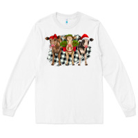 White Christmas heifers front view Long Sleeve Tee - RanaPortraitStore