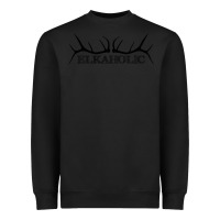 Black Elkaholic Heavyweight Sweatshirt - artisFamous