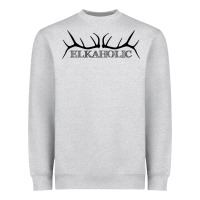 Heather Grey Elkaholic Heavyweight Sweatshirt - artisFamous