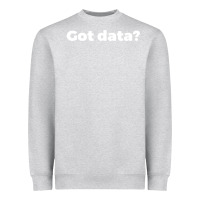 Heather Grey data science humor white Heavyweight Sweatshirt - artisFamous
