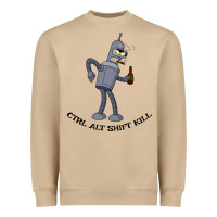 Mushroom Futurama Ctrl Alt Shift Kill Bender Heavyweight Sweatshirt - artisFamous