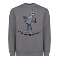 Storm Futurama Ctrl Alt Shift Kill Bender Heavyweight Sweatshirt - artisFamous