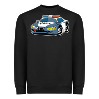 Black police car Heavyweight Sweatshirt - artisFamous