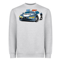 Heather Grey police car Heavyweight Sweatshirt - artisFamous