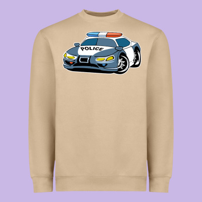 Police Car Heavyweight Sweatshirt Designed By Artisfamous