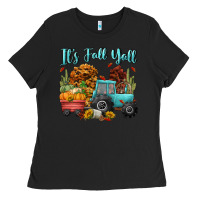 Black its fall yall Ladies Tee - CowGirlArtShop