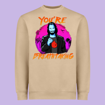 You Are Breathtaking Keanu Reeves Actor Heavyweight Sweatshirt Designed By Artisfamous