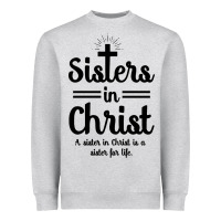 Heather Grey sister in christ Heavyweight Sweatshirt - artisFamous