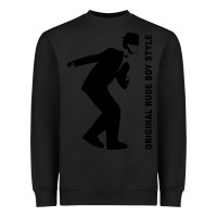 Black Original Rude Boy Style Heavyweight Sweatshirt - artisFamous