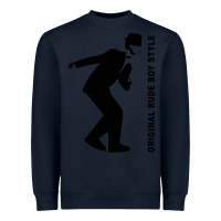 Navy Original Rude Boy Style Heavyweight Sweatshirt - artisFamous