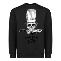 Black bourdain cook free or die Heavyweight Sweatshirt - artisFamous