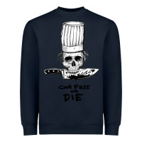 Navy bourdain cook free or die Heavyweight Sweatshirt - artisFamous