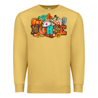 Antique Gold nurse with fall element Premium Sweatshirt - AdoDesignShop
