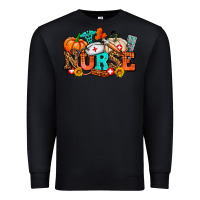 Black nurse with fall element Premium Sweatshirt - AdoDesignShop