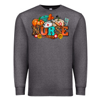 Charcoal Heather nurse with fall element Premium Sweatshirt - AdoDesignShop