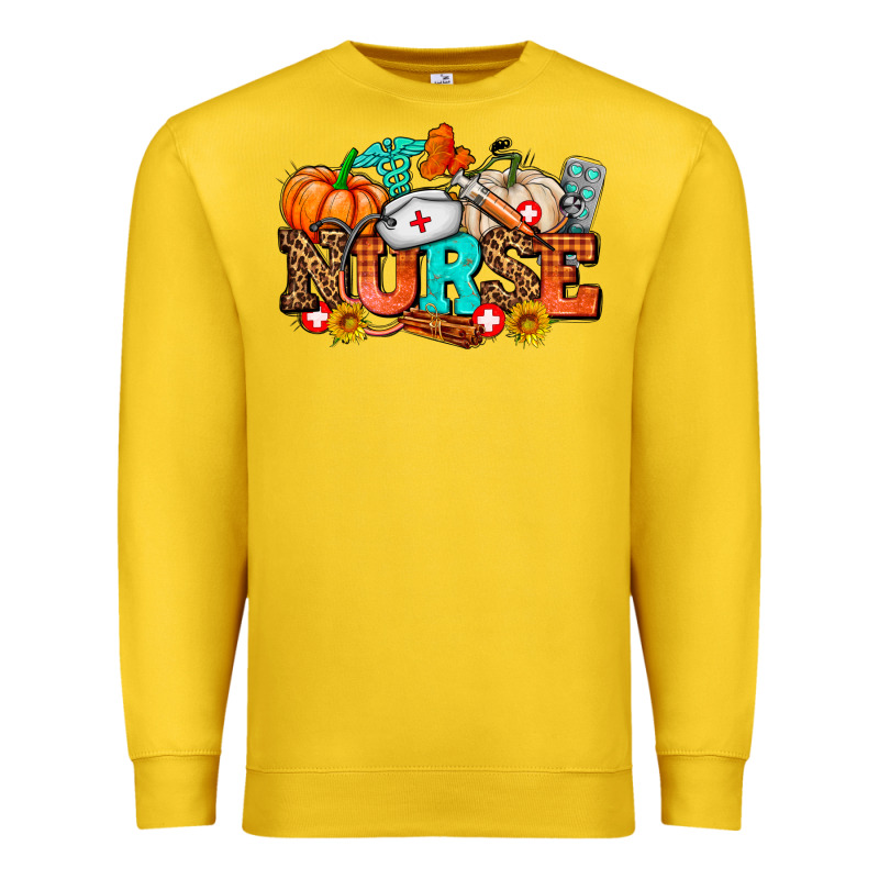 Nurse With Fall Element Premium Sweatshirt by AdoDesignShop | Teevron