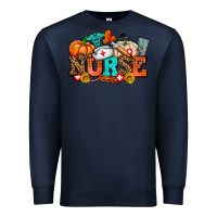 Navy nurse with fall element Premium Sweatshirt - AdoDesignShop