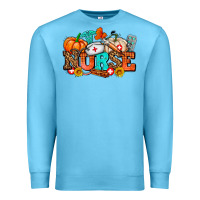 Ocean Blue nurse with fall element Premium Sweatshirt - AdoDesignShop