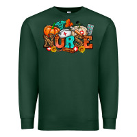Sports Green nurse with fall element Premium Sweatshirt - AdoDesignShop