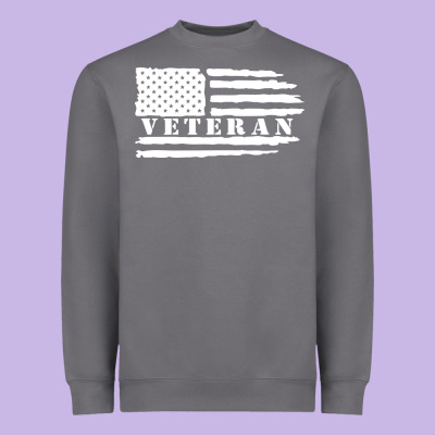 American Veteran, Patriotic American Tee, Army Style Sweatshirt Heavyweight Sweatshirt Designed By Artisfamous