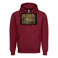 Burgundy camouflage leopard background Zipper Hoodie - BarkalooDesign