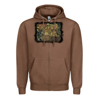 Chestnut camouflage leopard background Zipper Hoodie - BarkalooDesign