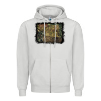 Dove Grey camouflage leopard background Zipper Hoodie - BarkalooDesign