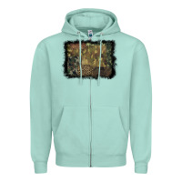 Seafoam camouflage leopard background Zipper Hoodie - BarkalooDesign