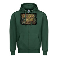 Sports Green camouflage leopard background Zipper Hoodie - BarkalooDesign