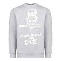 Heather Grey bourdain cook free or die Heavyweight Sweatshirt - artisFamous