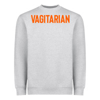 Heather Grey vagitarian Heavyweight Sweatshirt - artisFamous