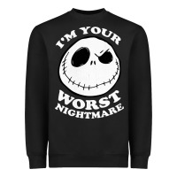 Black j.a.c.k  skel.ling.ton  worst nightmare t shirt Heavyweight Sweatshirt - artisFamous