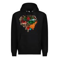 Black festive western christmas heart Premium Hoodie - CowhideDigitalArt
