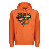 Carrot festive western christmas heart Premium Hoodie - CowhideDigitalArt