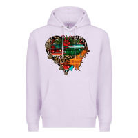Lilac festive western christmas heart Premium Hoodie - CowhideDigitalArt