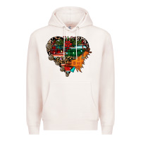 Pale Pink festive western christmas heart Premium Hoodie - CowhideDigitalArt
