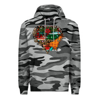Slate Camo festive western christmas heart Premium Hoodie - CowhideDigitalArt