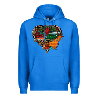True Royal festive western christmas heart Premium Hoodie - CowhideDigitalArt