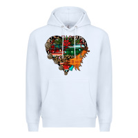 Festive Western Christmas Heart Premium Hoodie | Teevron