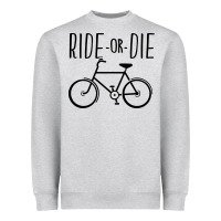 Heather Grey ride or die bicycle Heavyweight Sweatshirt - artisFamous