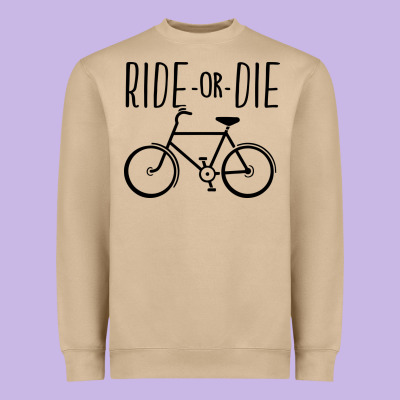 Ride Or Die Bicycle Heavyweight Sweatshirt Designed By Artisfamous