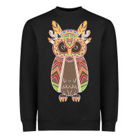 Black Native OWL Heavyweight Sweatshirt - artisFamous