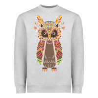 Heather Grey Native OWL Heavyweight Sweatshirt - artisFamous