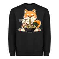 Black shiba inu dog ramen Heavyweight Sweatshirt - artisFamous