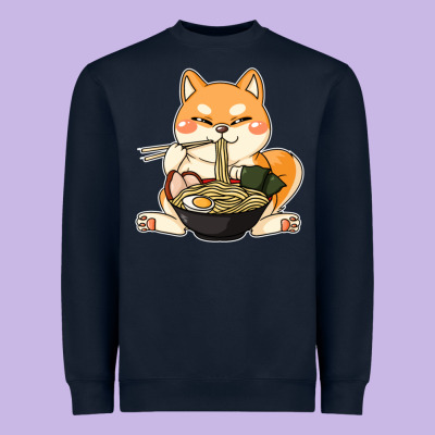 Shiba Inu Dog Ramen Heavyweight Sweatshirt Designed By Artisfamous