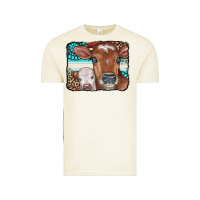Vintage Arctic Cows Serape Leopard Gemstone Vintage Tee - CowCowDesign