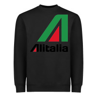 Black alitalia Heavyweight Sweatshirt - artisFamous