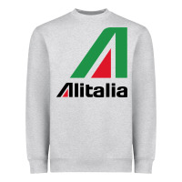 Heather Grey alitalia Heavyweight Sweatshirt - artisFamous
