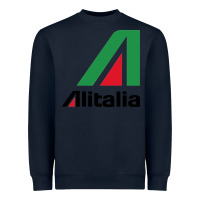 Navy alitalia Heavyweight Sweatshirt - artisFamous