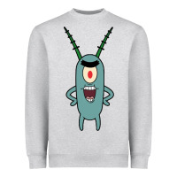 Heather Grey plankton Heavyweight Sweatshirt - artisFamous
